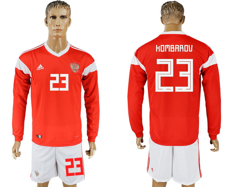 Maillot de foot RUSSIA LONG SLEEVE SUIT #23 KOMBAROV  2018 FIFA